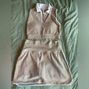 Offline by Aerie hole in one terry polo skirt set